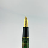 Recife Paris Green ripple Ebonite Hard rubber Gold nib 18K  - Fountain Pen