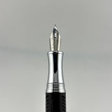 No name chrome and Leather black  - Fountain Pen