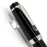 Montblanc Black Resin Larger Size Boheme Fixed Nib (Non- Retractable- No Stone in Clip) Fountain Pen