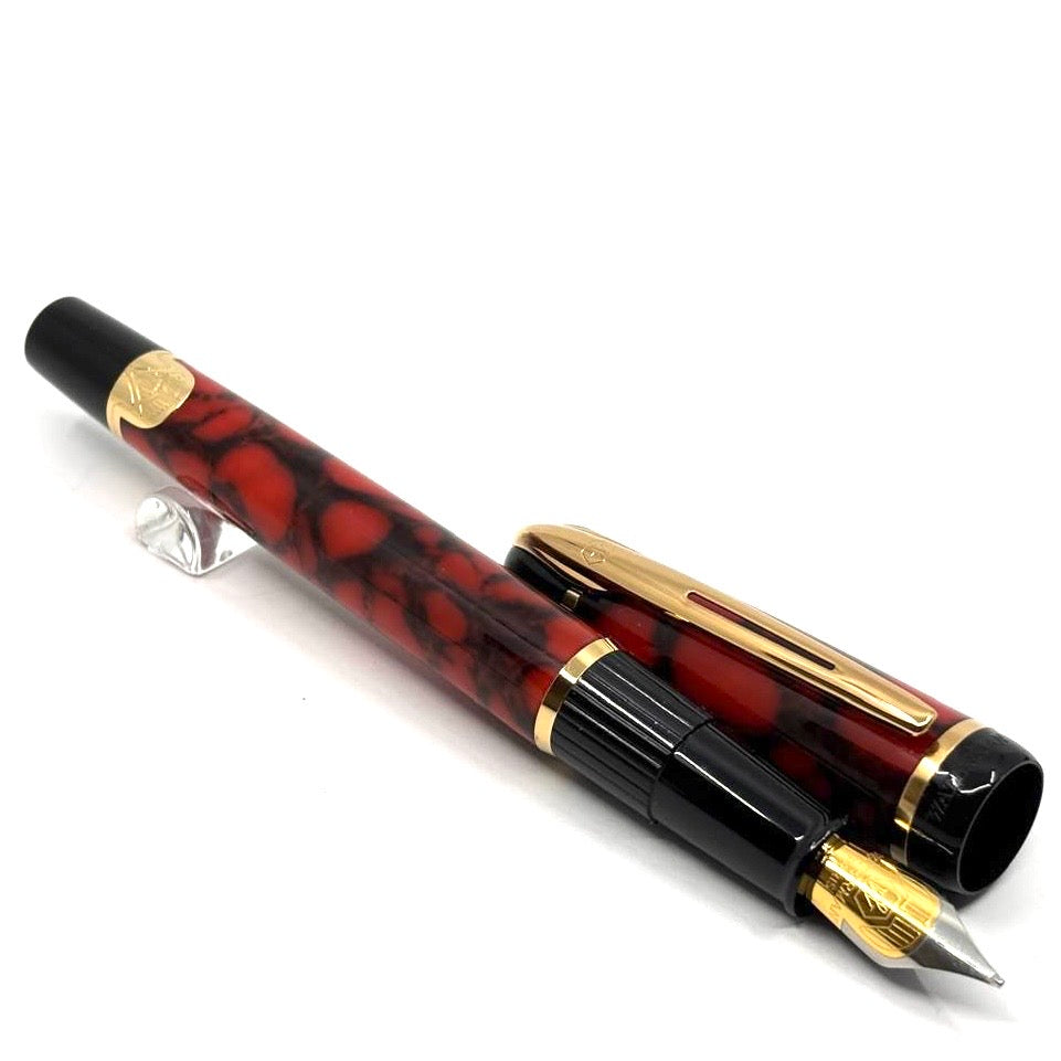 Waterman Phileas Second Generation Red Marble Fountain Pen