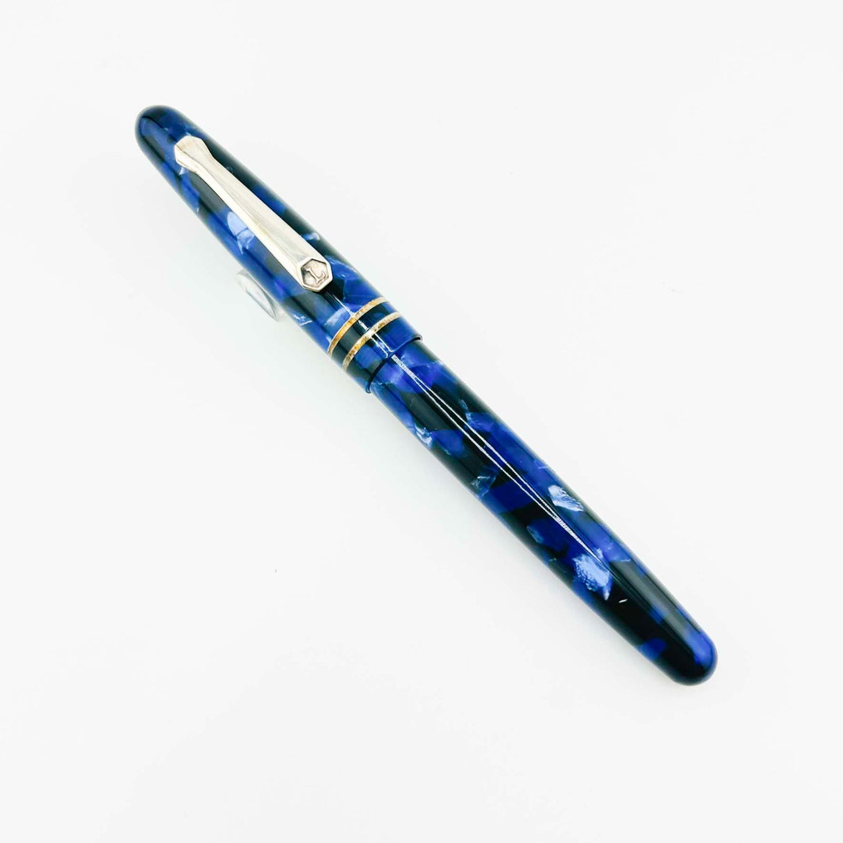 Lavenger Blue Marble Argento 18K GOLD nib - Fountain Pen