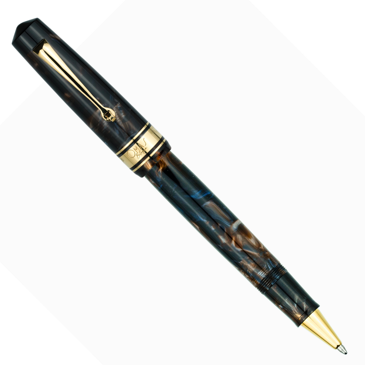 OMAS Bologna Rollerball Pen Galassia Gold Trim – Fountain Pen Hospital