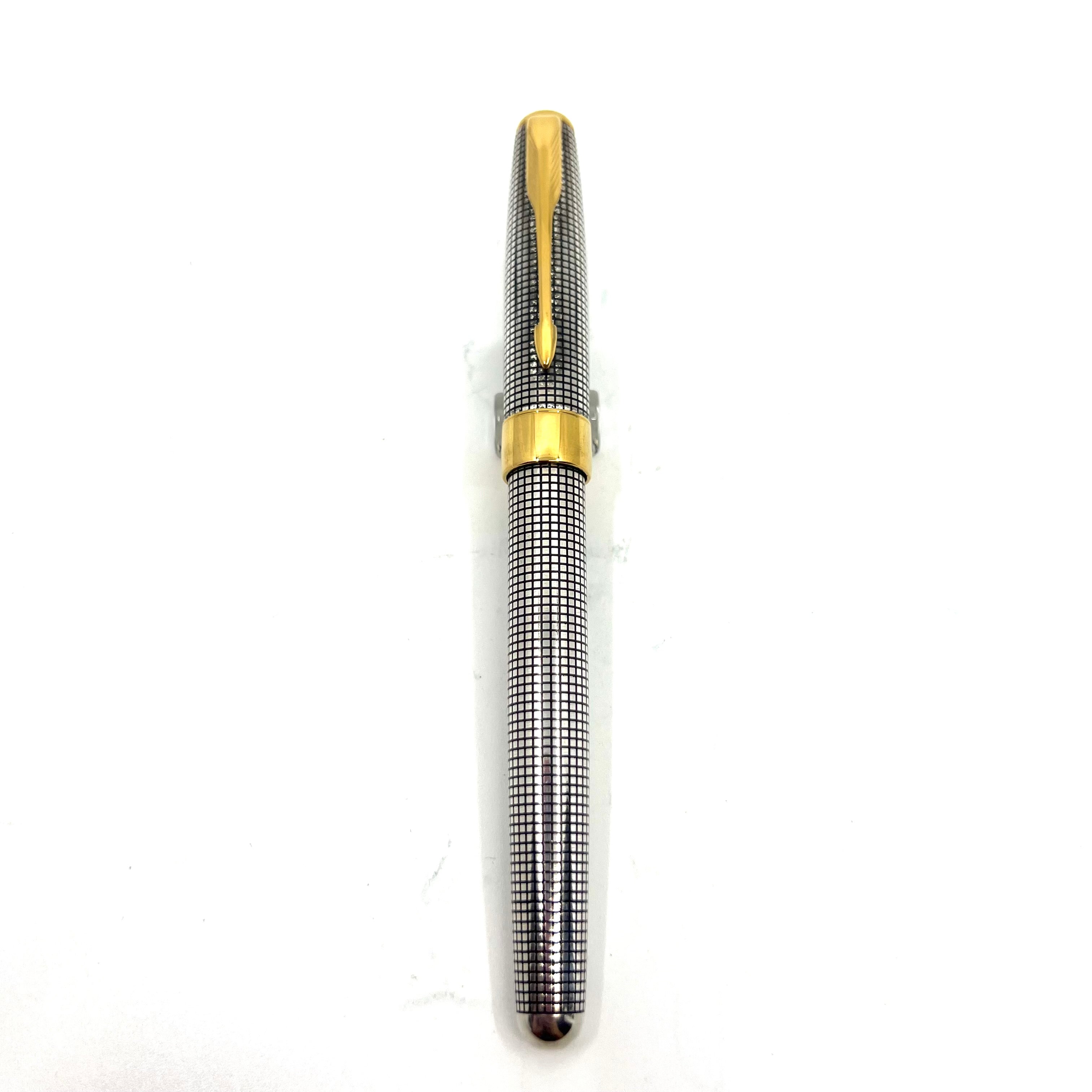 Parker Cisele Cross-Hatch Sterling Silver Rollerball (1996