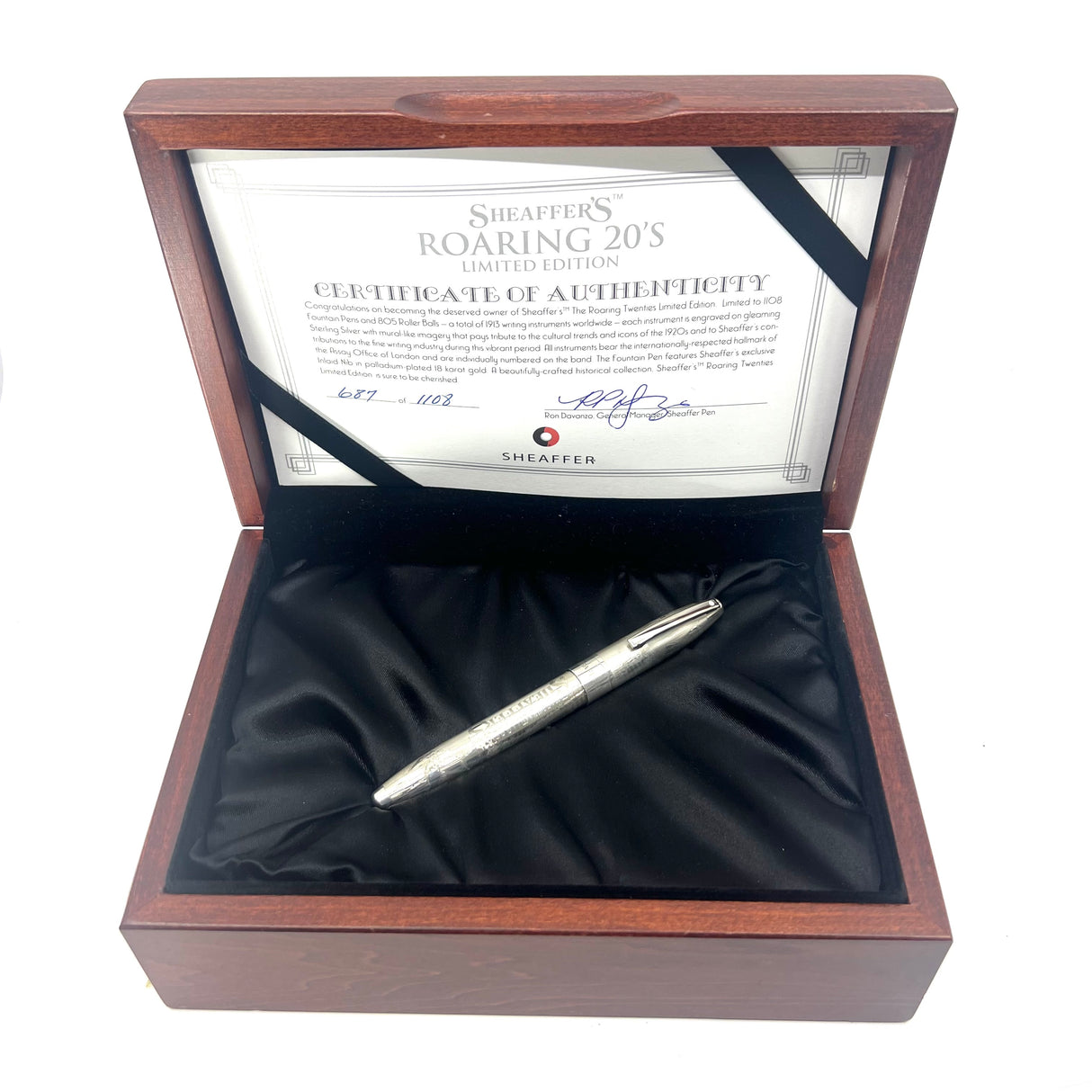 Sheaffer Roaring Twenties Sterling Silver Limited Edition Fountain Pen -  Medium 18kt Gold Nib