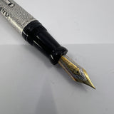 Delta Jubileum Sterling Silver Lever-Fill Limited Edition Fountain Pen - Medium 18kt Gold  Nib