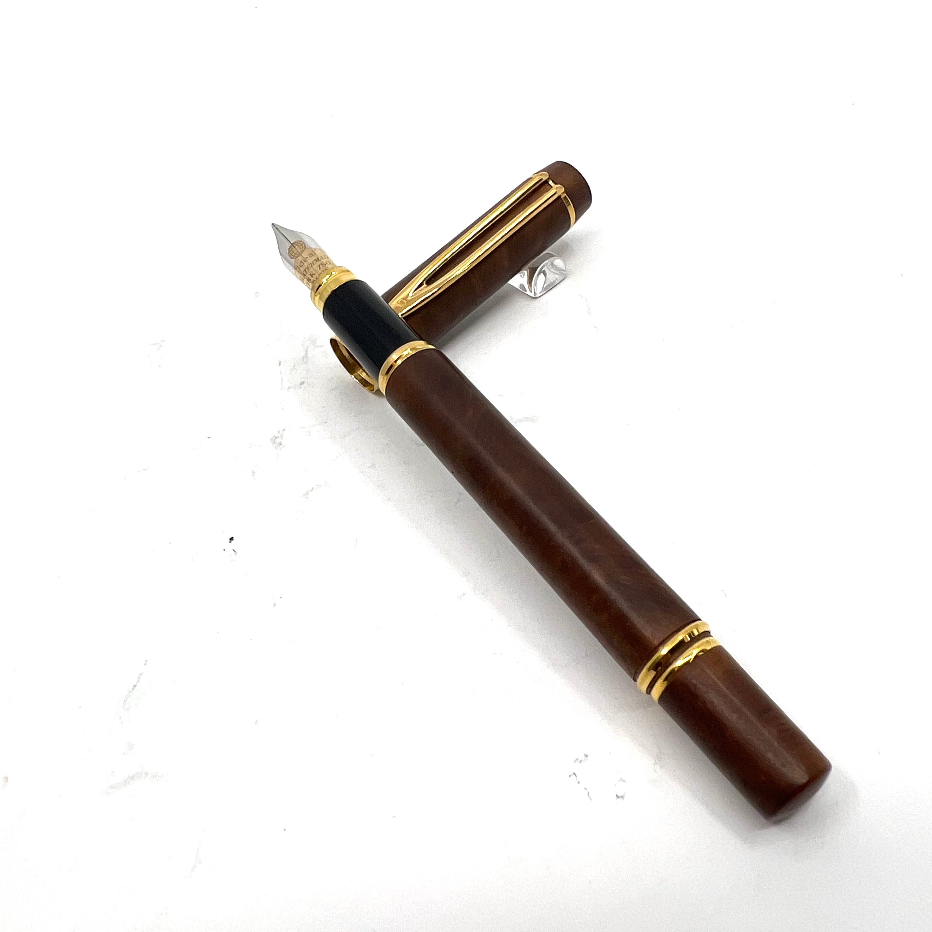 筆記具 WATERMAN Gentleman 100 Waterman GENTLEMAN 100 18ct Lettering Nib Gold Fountain Pen