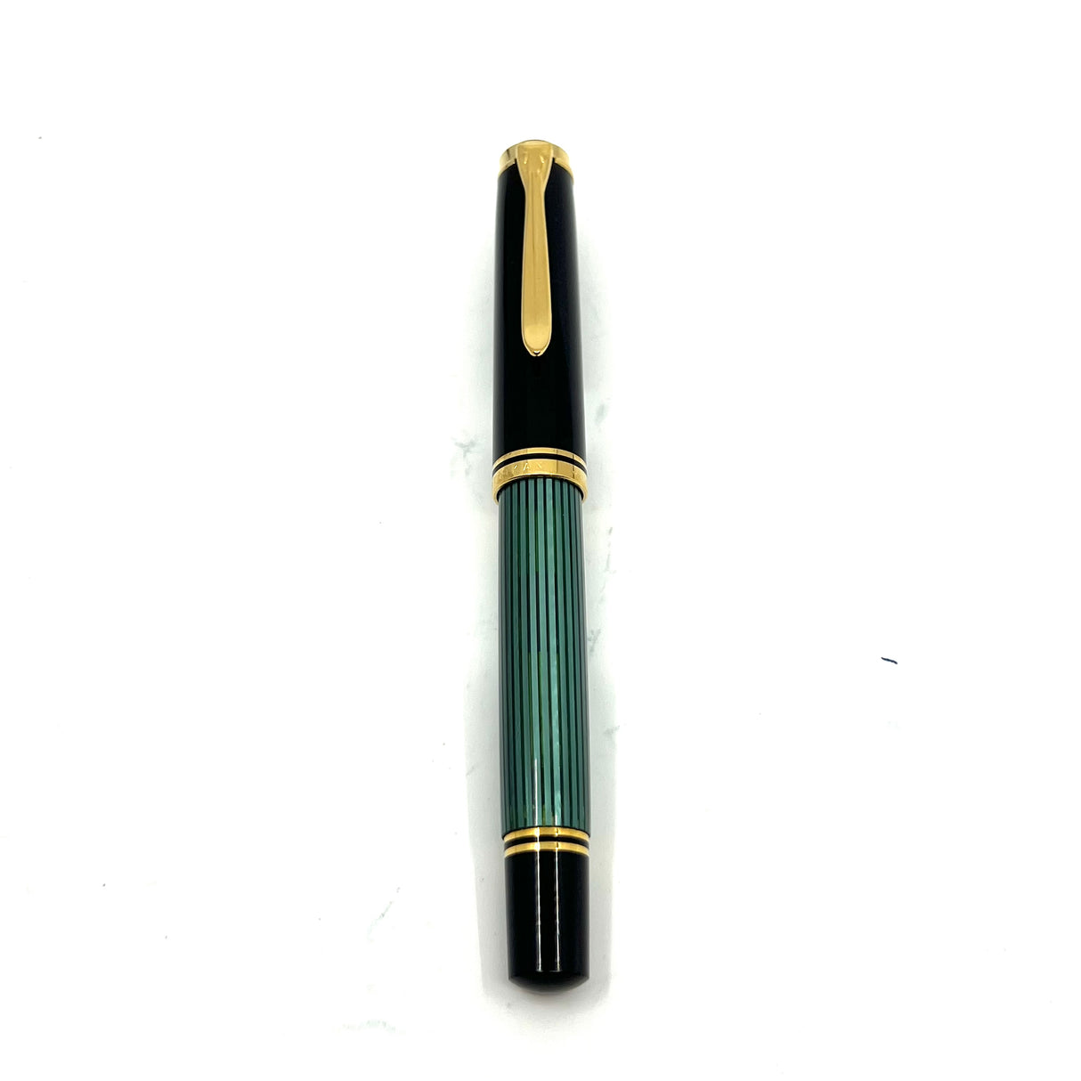 Pelikan Souveran M800 Green Striped Italic Broad Fountain Pen