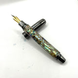 Mabie Todd Lustrous Abalone Fountain Pen  -  Fine Gold-Plated Nib