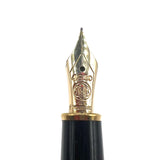 Montblanc Meisterstuck Classique #144 Black Resin Fountain Pen-  Fine 14kt Gold Nib