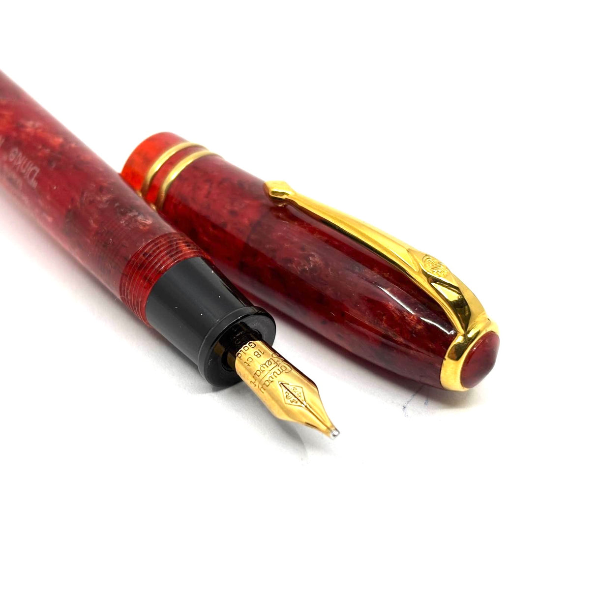 Conway Stewart Dinkie Lustrous Marbled Fiery Red Fountain Pen