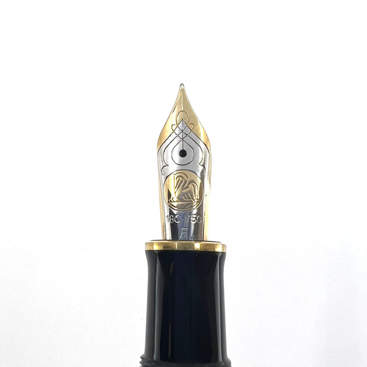 Pelikan M800 Black/Red Striped Fountain Pen - The Original! - Fine 18kt Gold Nib