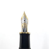 Pelikan M800 Black/Red Striped Fountain Pen - The Original! - Fine 18kt Gold Nib