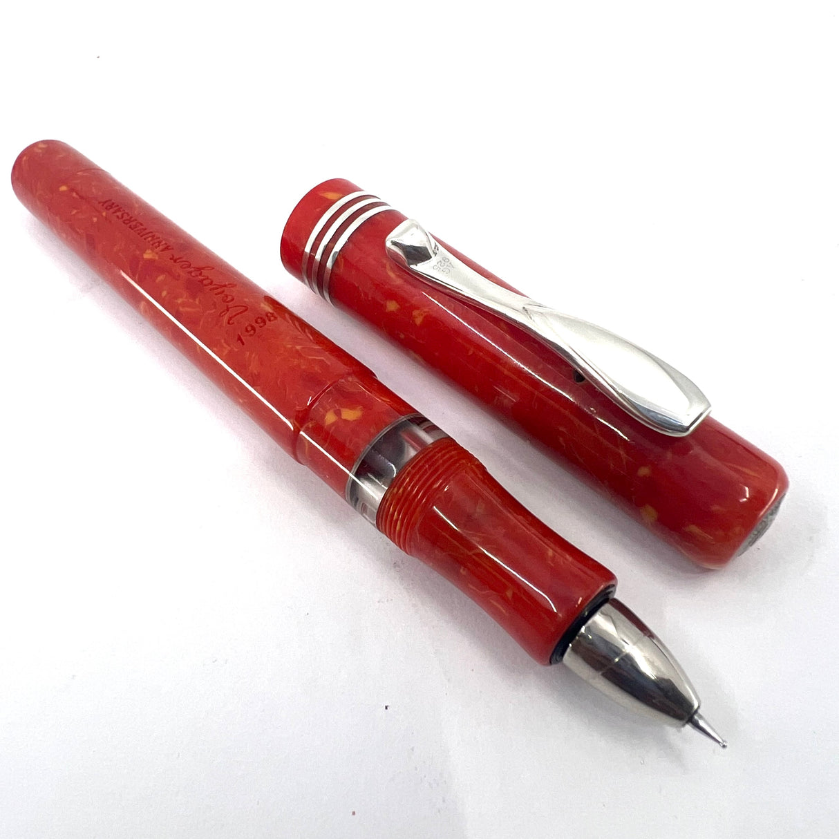 Visconti Voyager Coral Celluloid 10 years anniversary 1988-1998 - Eco-Rollerball