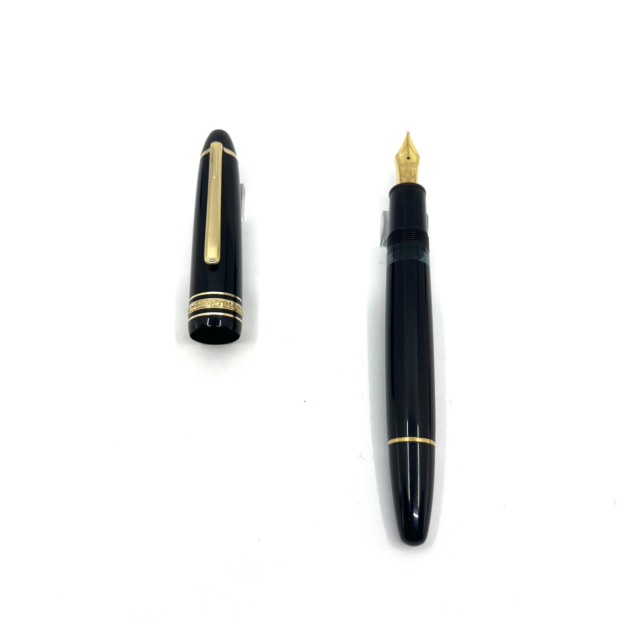 Montblanc #146 LeGrand Meisterstuck Black Resin Fountain Pen  - Flexible Broad 14kt Gold Nib