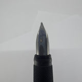 Rotring #600 Black Metal Six-Sided Fountain Pen - Medium Stainless Steel Nib