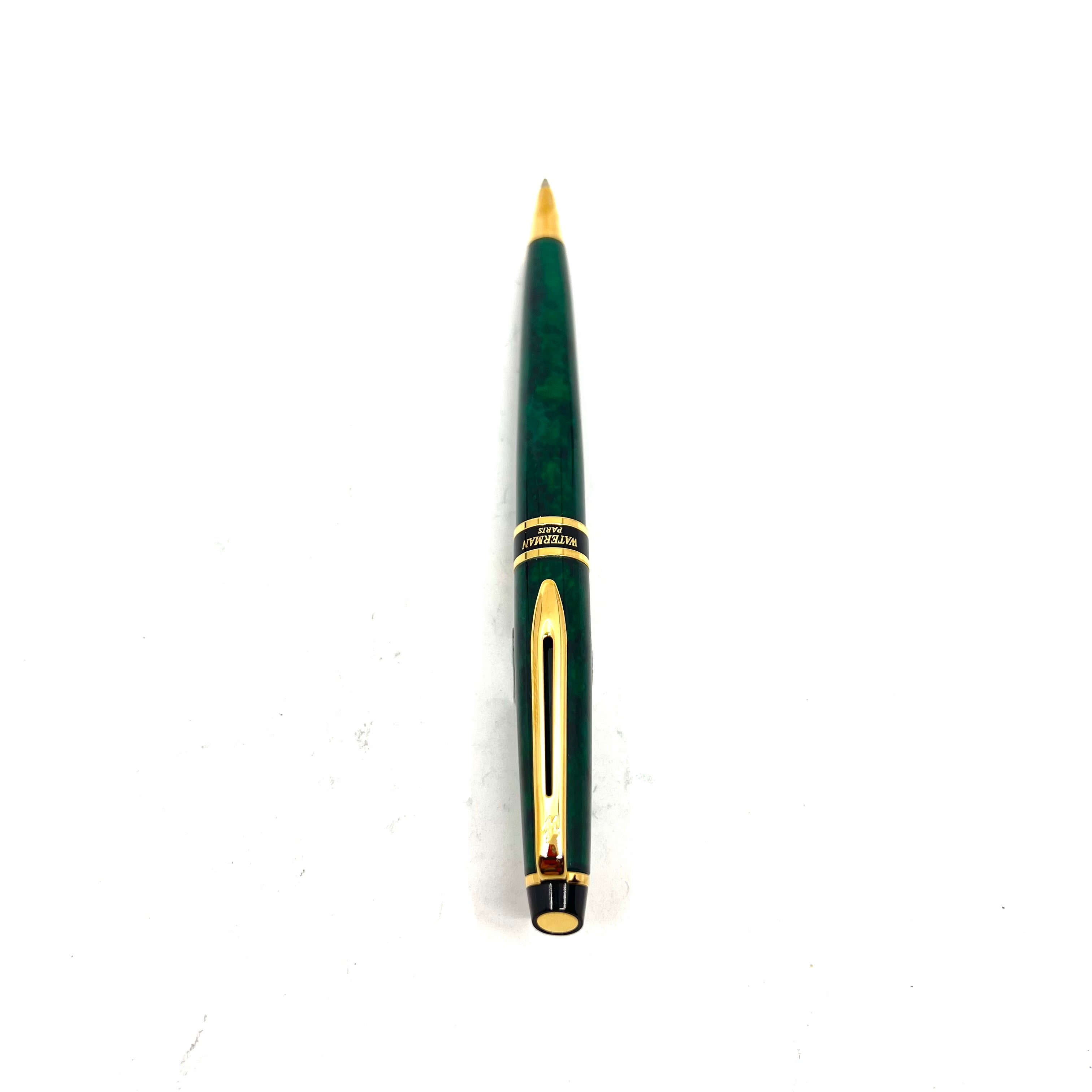 Waterman Expert Green/Black Marbled Ballpoint Pen – Fountain Pen