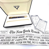 Visconti RMS Titanic First Series Capless Rollerball/Ballpoint - Limited Edition - Circa 2002