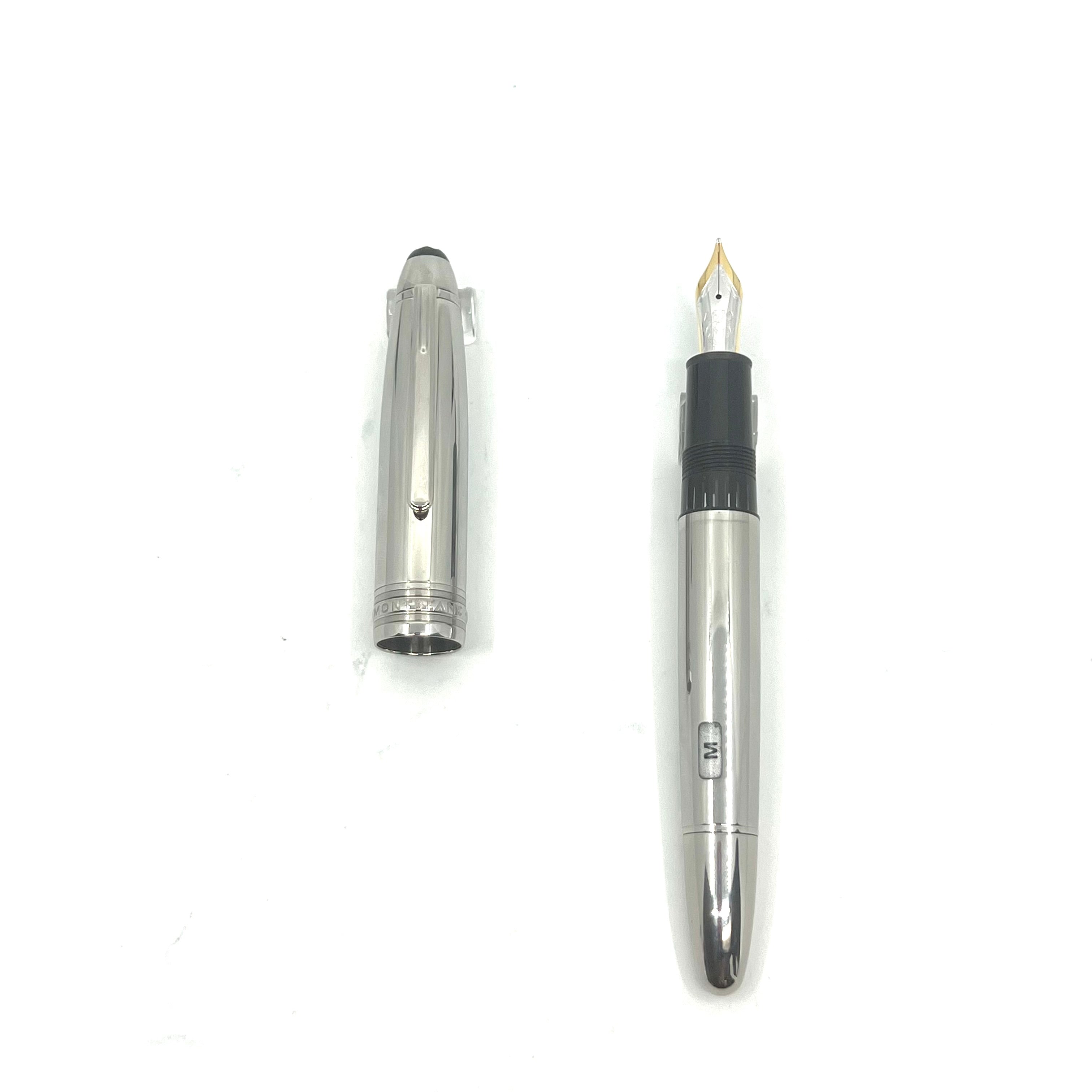 Montblanc Meisterstuck Solitaire Stainless Steel Le Grand 146 Fountain –  Fountain Pen Hospital