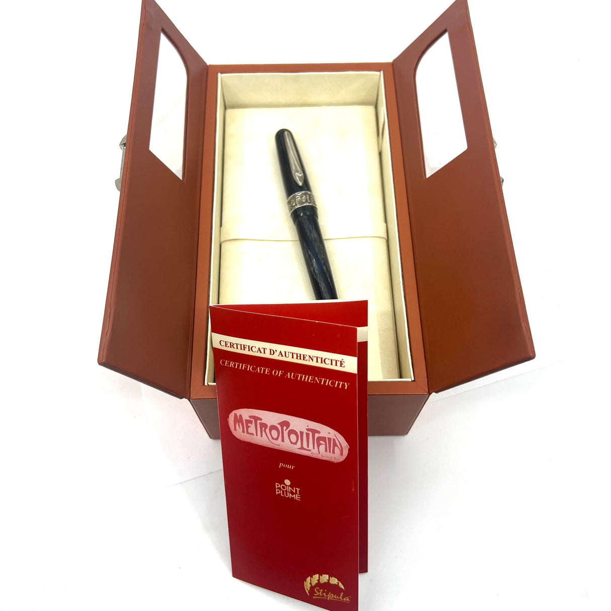 Stipula Metropolitain Magnificent Celluloid Limited Edition Fountain Pen for Point Plume, Renown Parisian Pen Dealer - Flexible Fine T-Flex Titanio Nib - Only 110 Pens Produced!