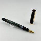Pelikan M200 Green Marble Black cap   - Fountain Pen