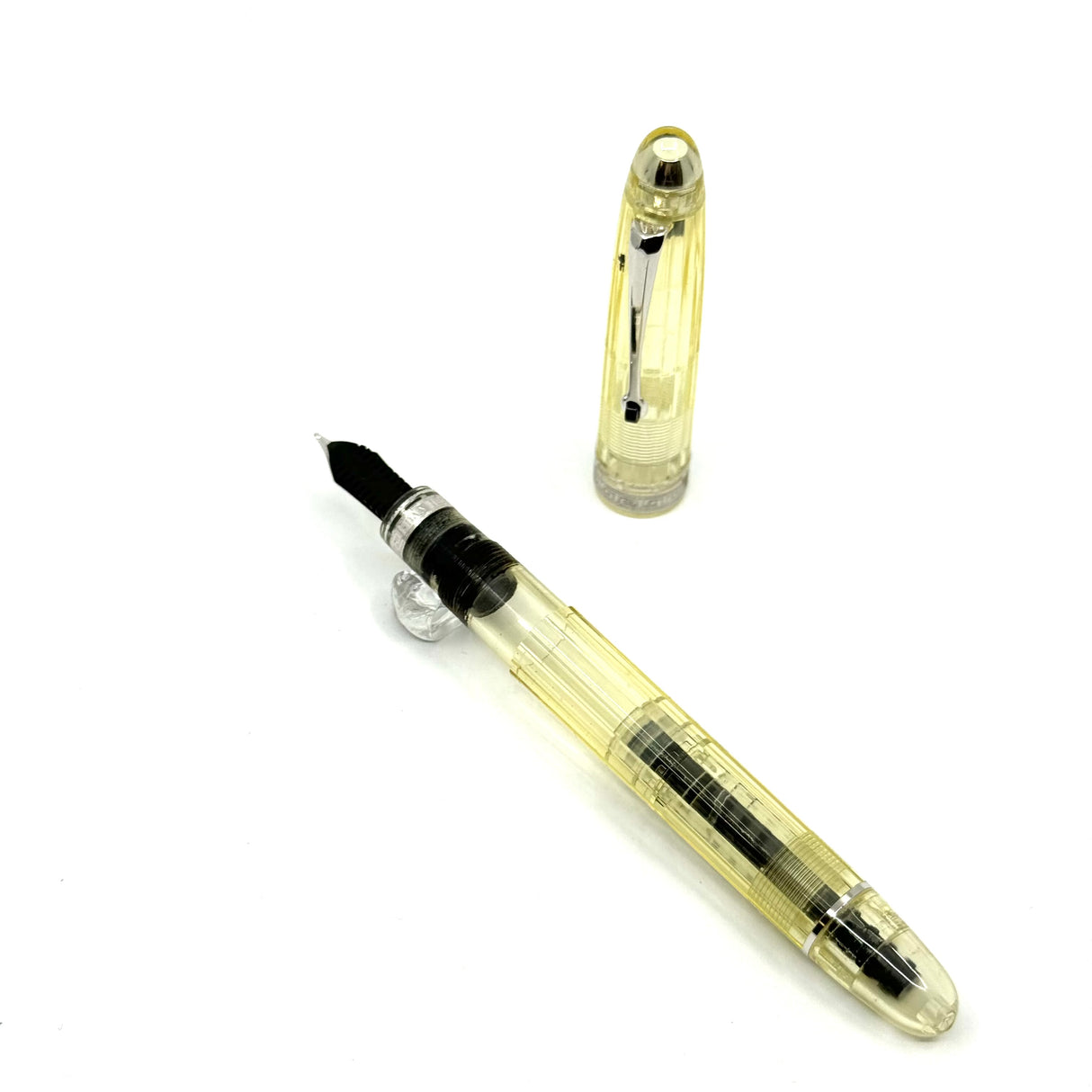 OMAS Ogiva Transparent Fluted Demonstrator Fountain Pen - Medium 18kt Gold Nib