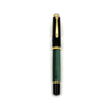 Pelikan M800 Souveran Black & Green Striped Fountain  Pen