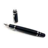 Montblanc Black Resin Larger Size Boheme Fixed Nib (Non- Retractable- No Stone in Clip) Fountain Pen