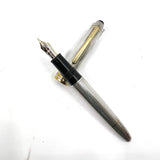 Montblanc Meisterstück Solitaire Le Grand TRAVELER Striped Sterling Silver #147SP Fountain Pen