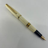 Waterman Ivory Resin Charleston Fountain Pen  - Fine 18kt Gold  Nib