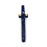 Armando Simoni Club Minimalist La Blue Royale Celluloid Oversized Fountain Pen - Magic Flex Medium #8 Size 14kt Gold Nib