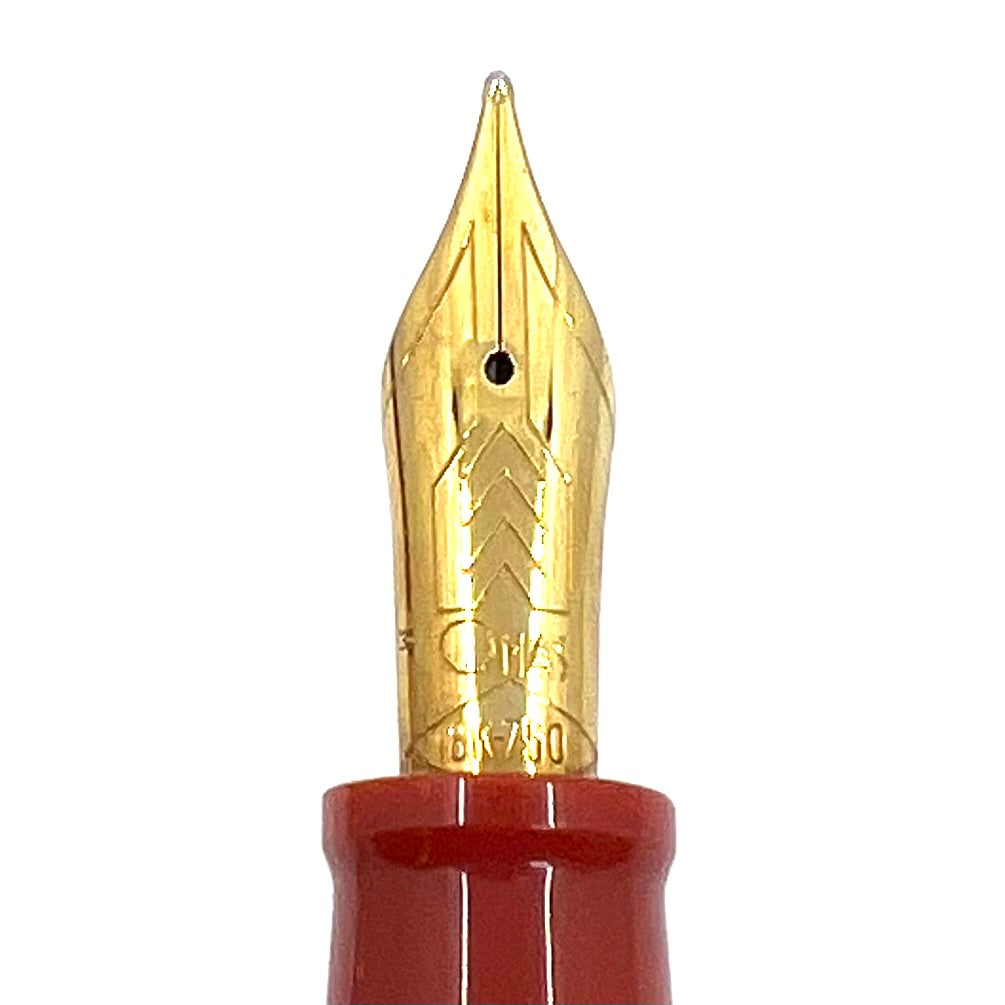 OMAS Milord Paragon Coral Fountain Pen - Medium 18kt Gold Nib