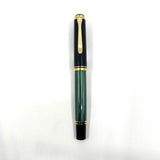 Pelikan M400 Souveran Black & Green Striped Fountain  Pen