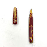 Taccia Staccato Jasper Red/Yellow Swirls Fountain Pen