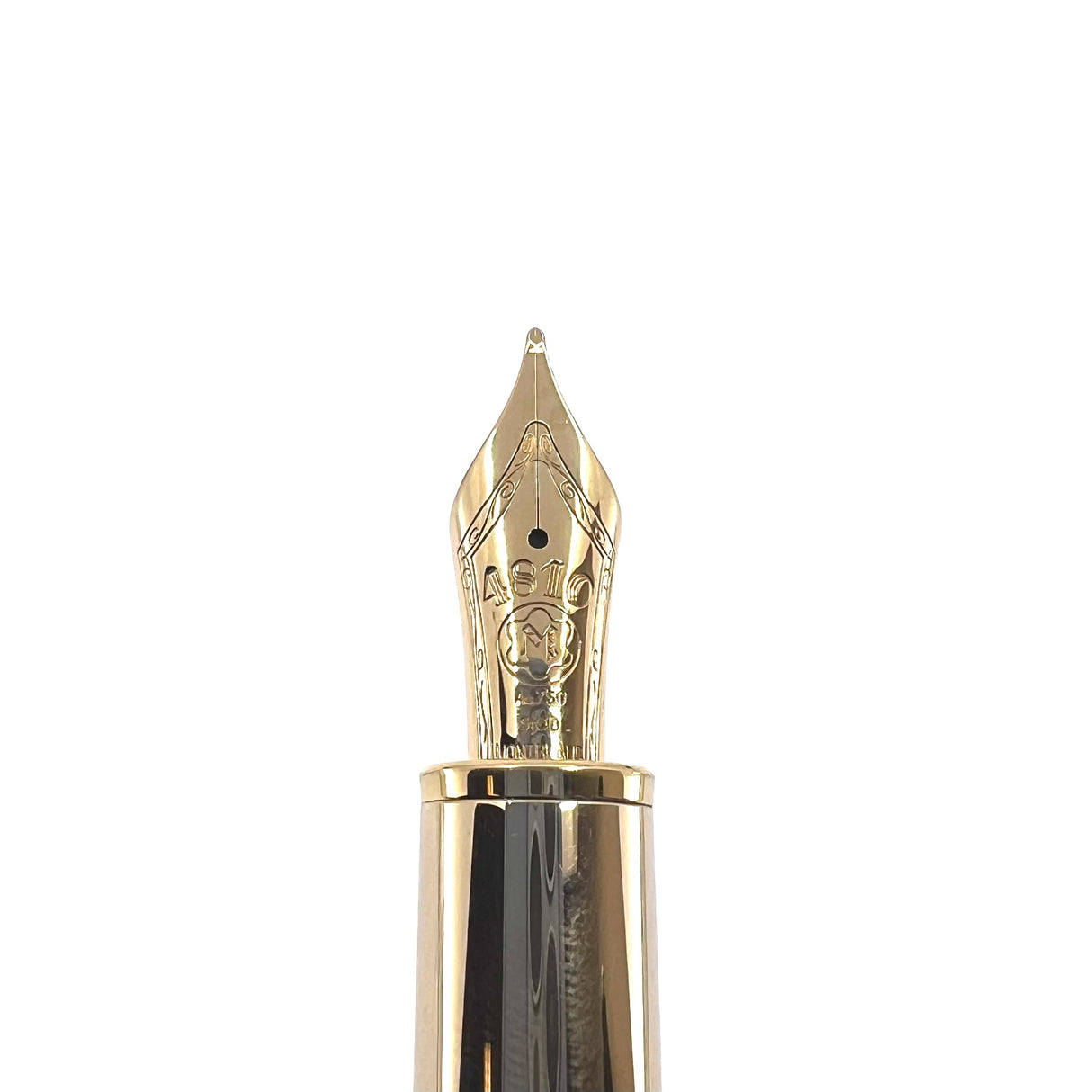 Montblanc Meisterstuck Solitaire Burgundy Lacquer Calligraphy LeGrand Fountain Pen - Firm Medium 18kt Gold Nib