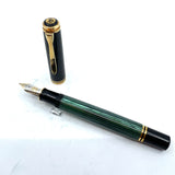 Pelikan  M800 Green Striped Fountain Pen - W. Germany Early Model