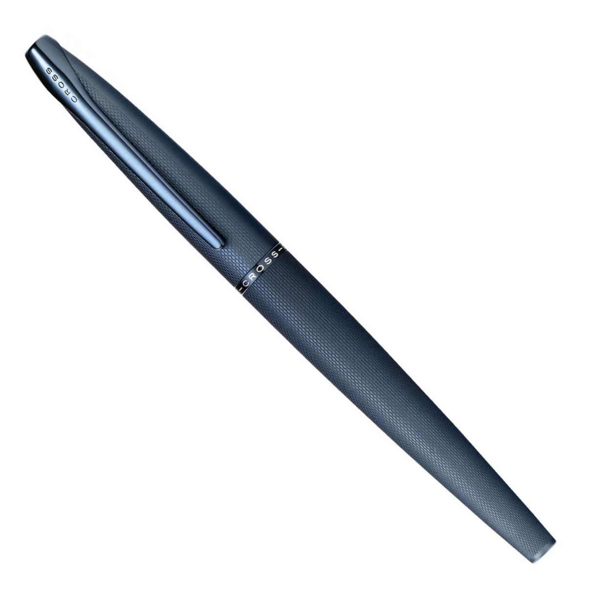 Cross ATX Sandblasted Dark Blue Stainless Steel Medium Nib Fountain Pen