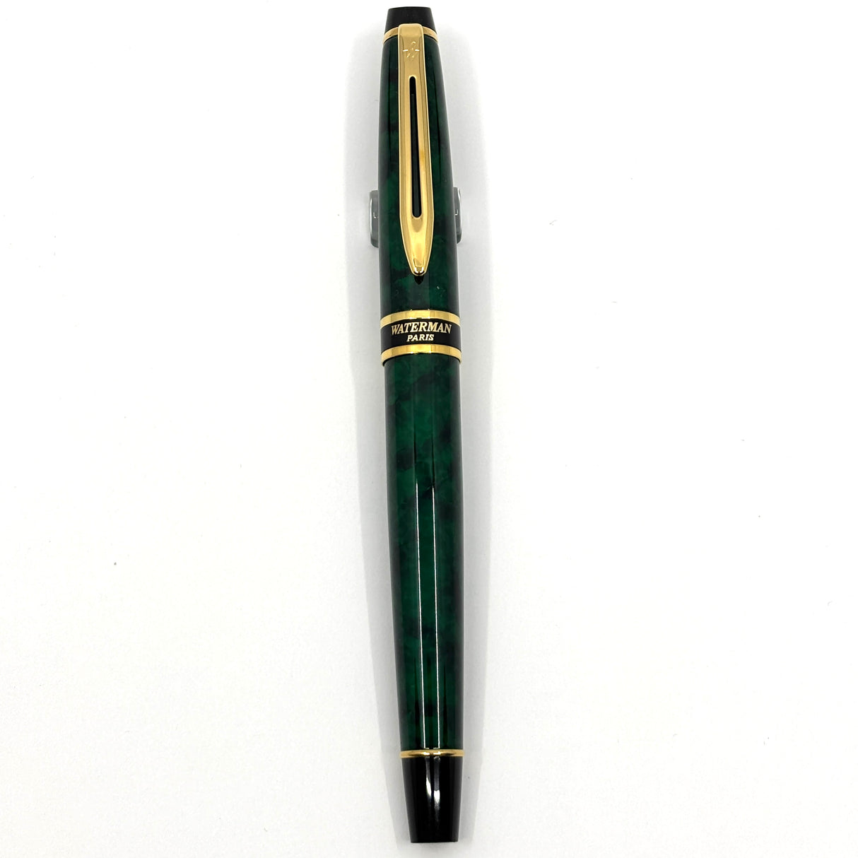 Waterman Expert  Green/Black Marbled Fountain Pen