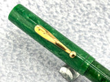 Aikin Lambert  New York "Mercantile"  Jade Green Celluloid   Fountain Pen