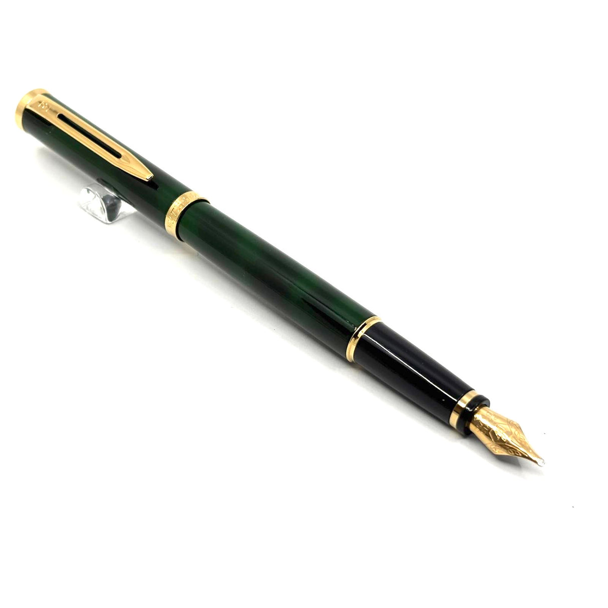 Waterman "Exclusive" Green & Black Marble Lacquered Fountain Pen