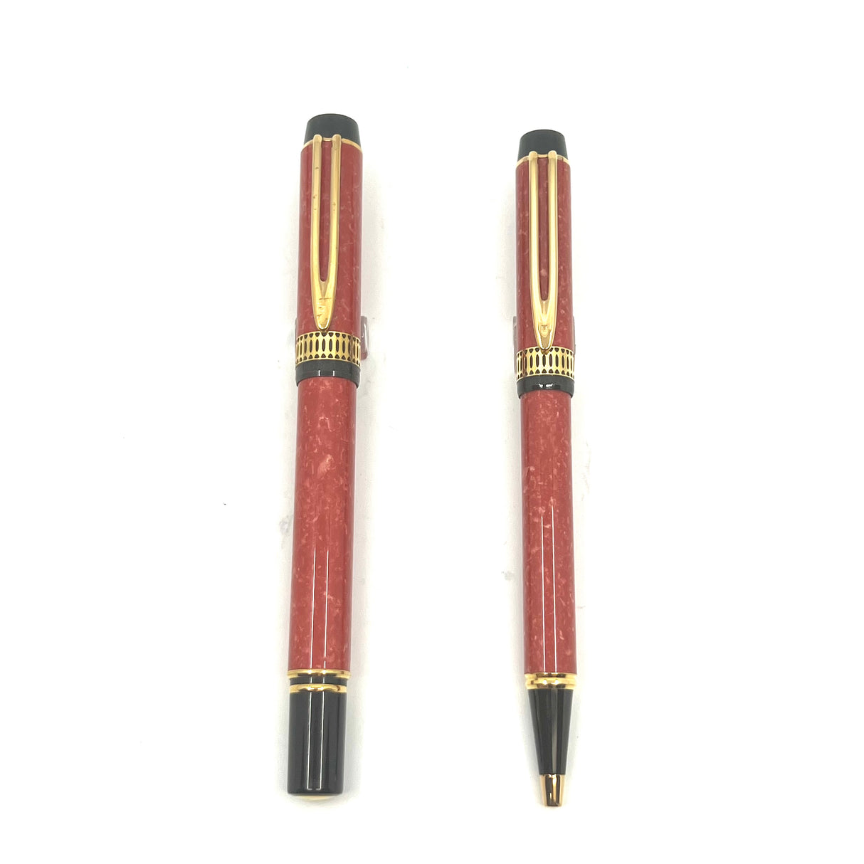 Waterman Patrician Set - Red Coral Fountain Pen & Matching Ballpoint Pen