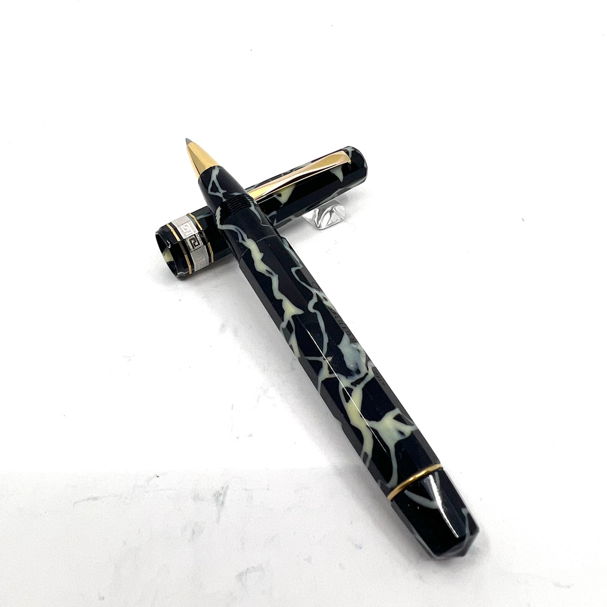 Omas Paragon Galileo Special Edition Black & Pearl  Celluloid Rollerball