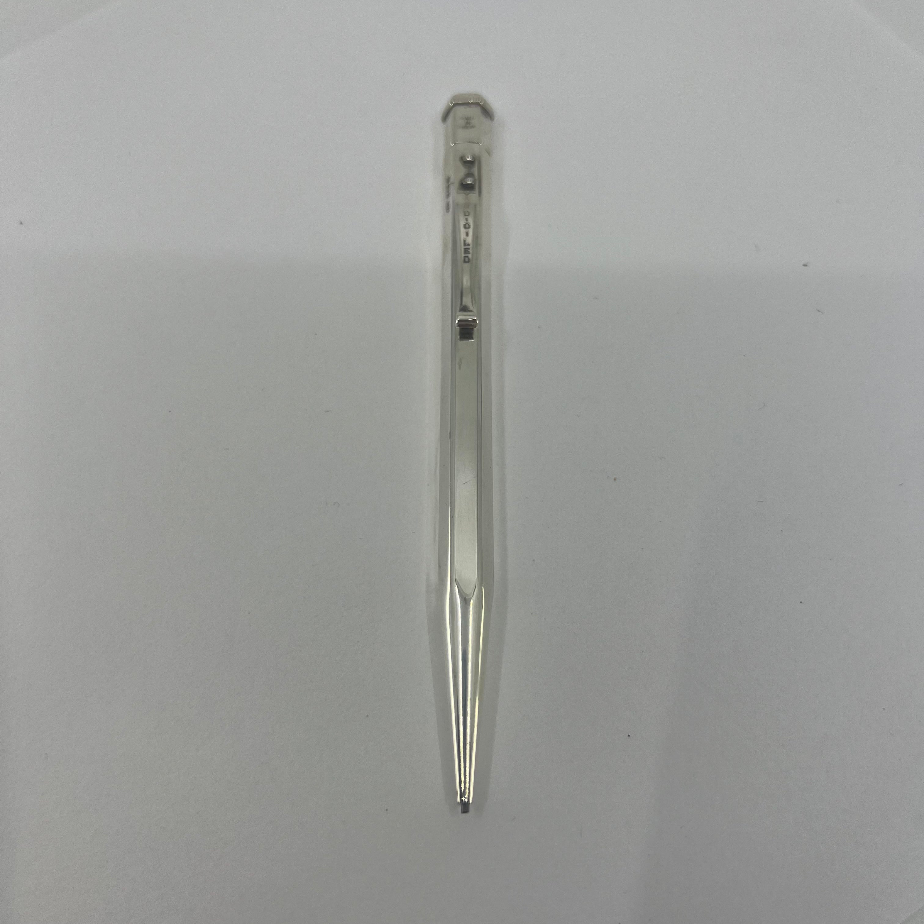 Yard-o-Led Diplomat Six-Sided Sterling Silver Plain Pencil - 1.1mm