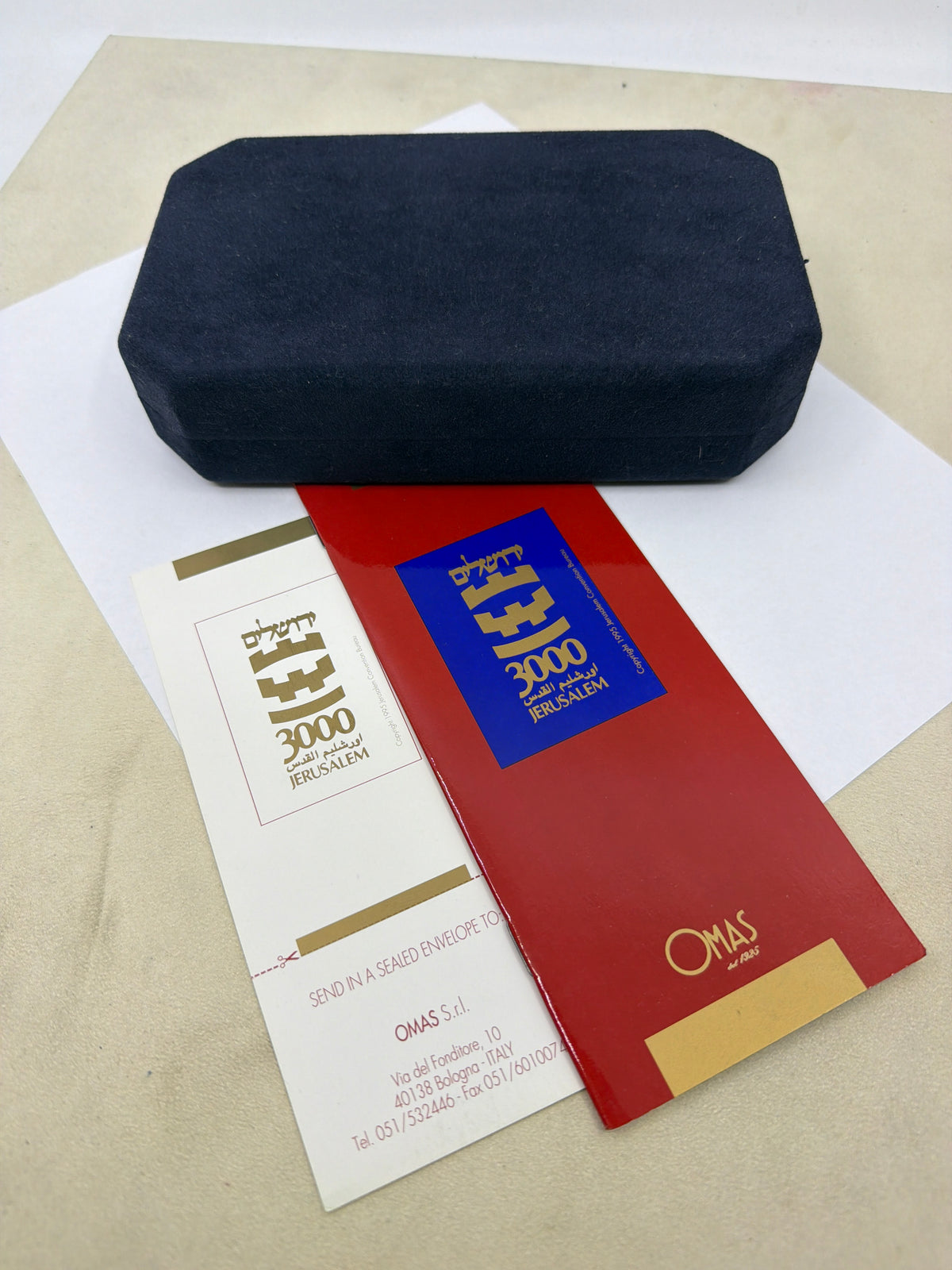 OMAS Jerusalem 3000 Red Terracotta Vegetal Resin Special Edition Fountain Pen  - Medium 18kt Gold Nib