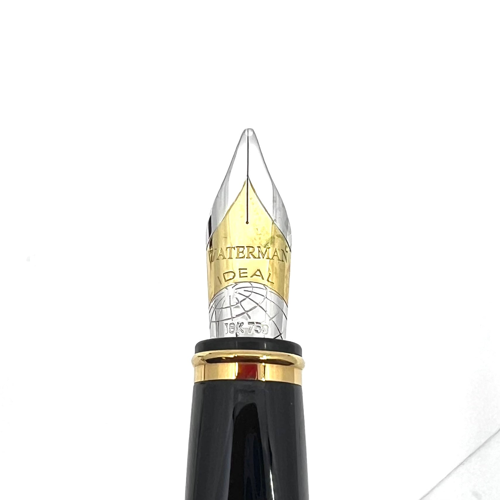 Waterman Oversized Exception Black Fountain Pen - 4-Sided