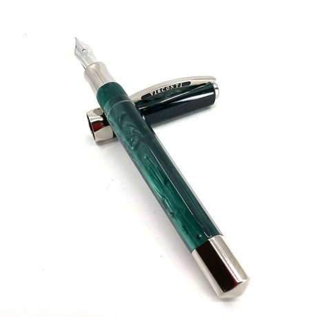 Visconti Opera Lustrous Mottled Green Facetted Fountain Pen