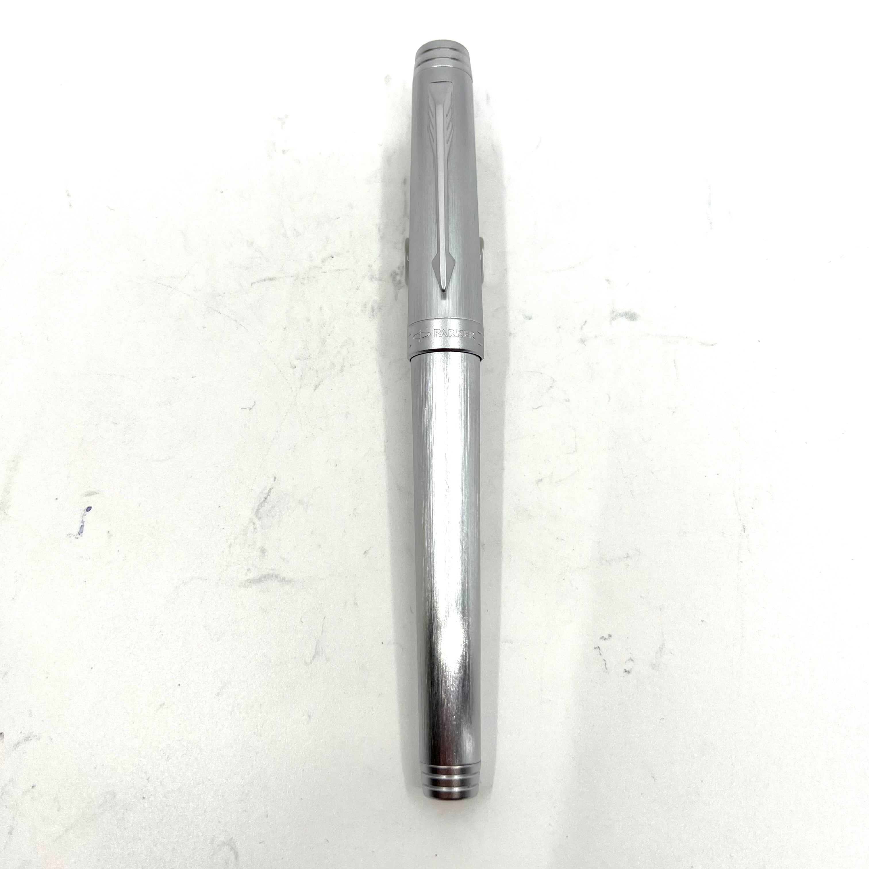 Parker Premier Brushed Stainless Steel Fountain Pen – Fountain Pen