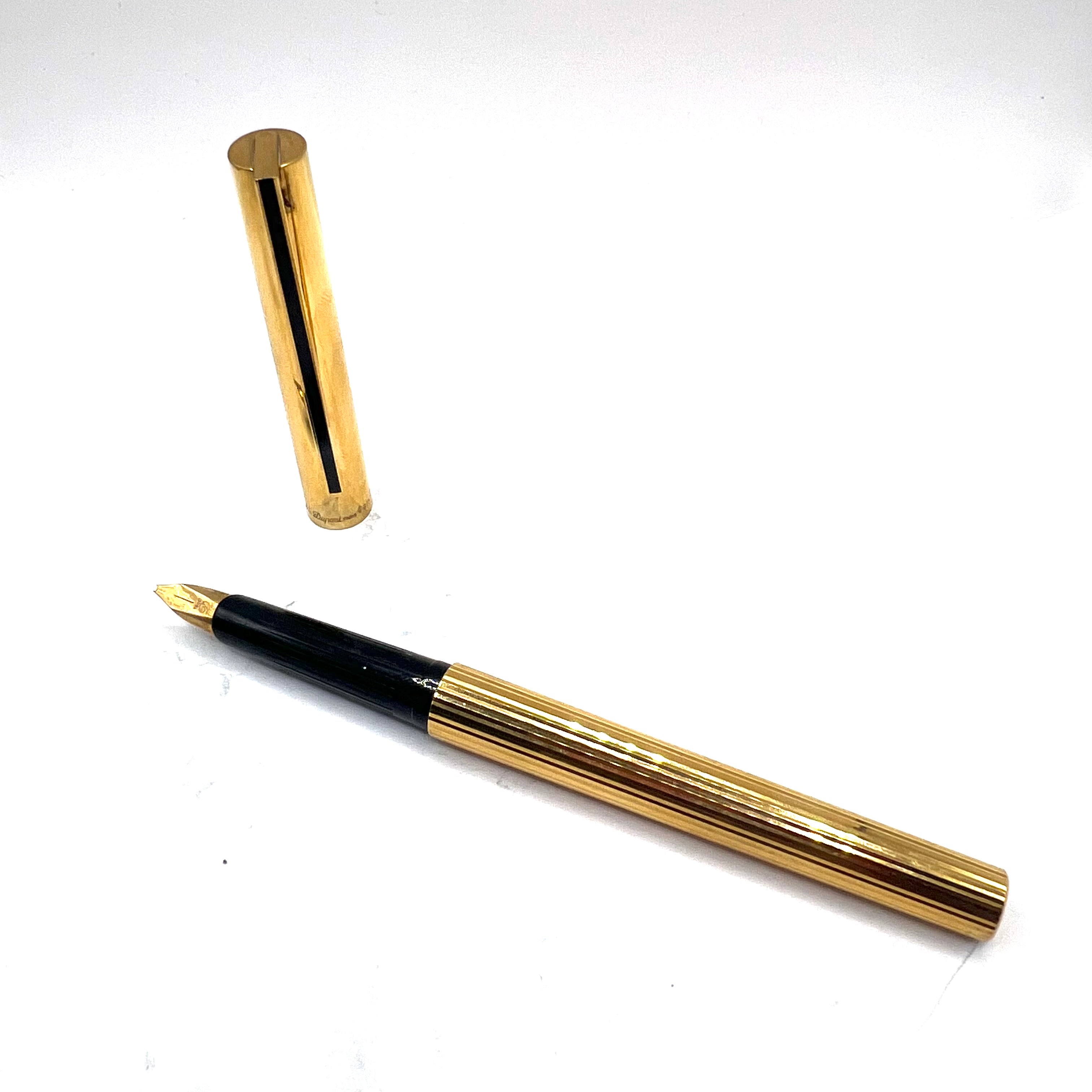 S.T. Dupont Gold Vermeil (Sterling Silver Base) - Smooth Cap