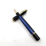 Pelikan Early M800 Black/Blue Striped Fountain Pen