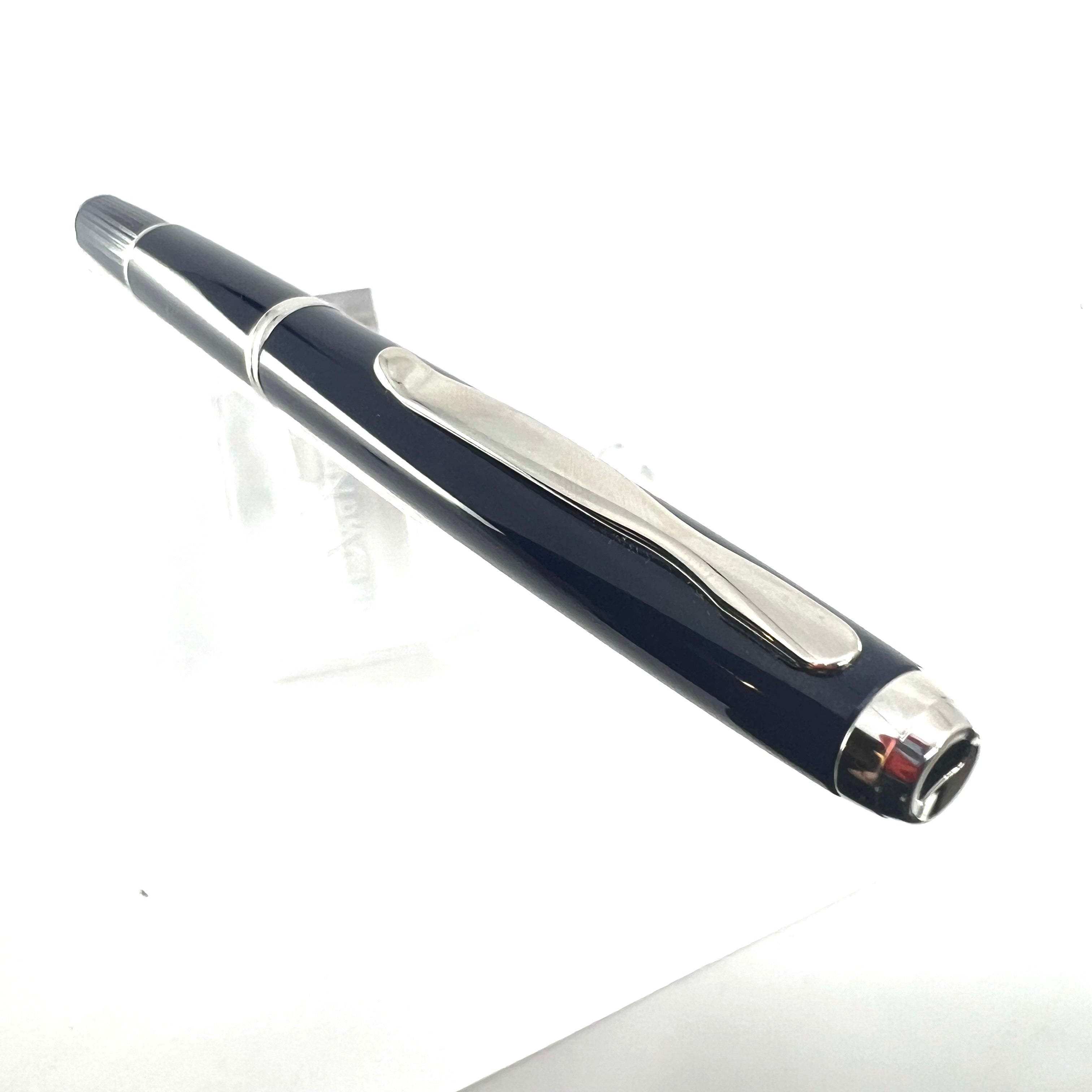 Pilot Dark Blue Fermo Retractable Nib Fountain Pen - Broad 18kt