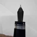 OMAS Blue/Black #360 Triangulated Fountain Pen - Medium 18kt Gold Nib
